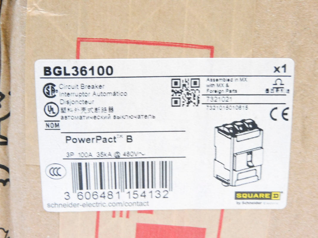 SQUARE D BGL36100 480V 100A NSFS