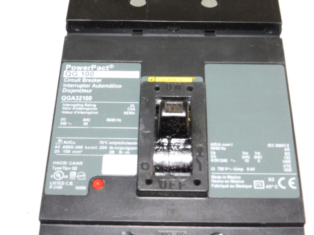 SQUARE D QGA32100 240V 100A NSMP
