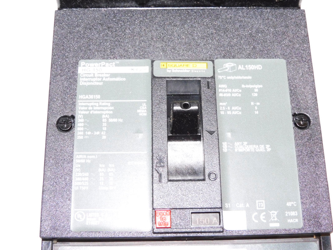 SQUARE D HGA36150 600V 150A NSMP