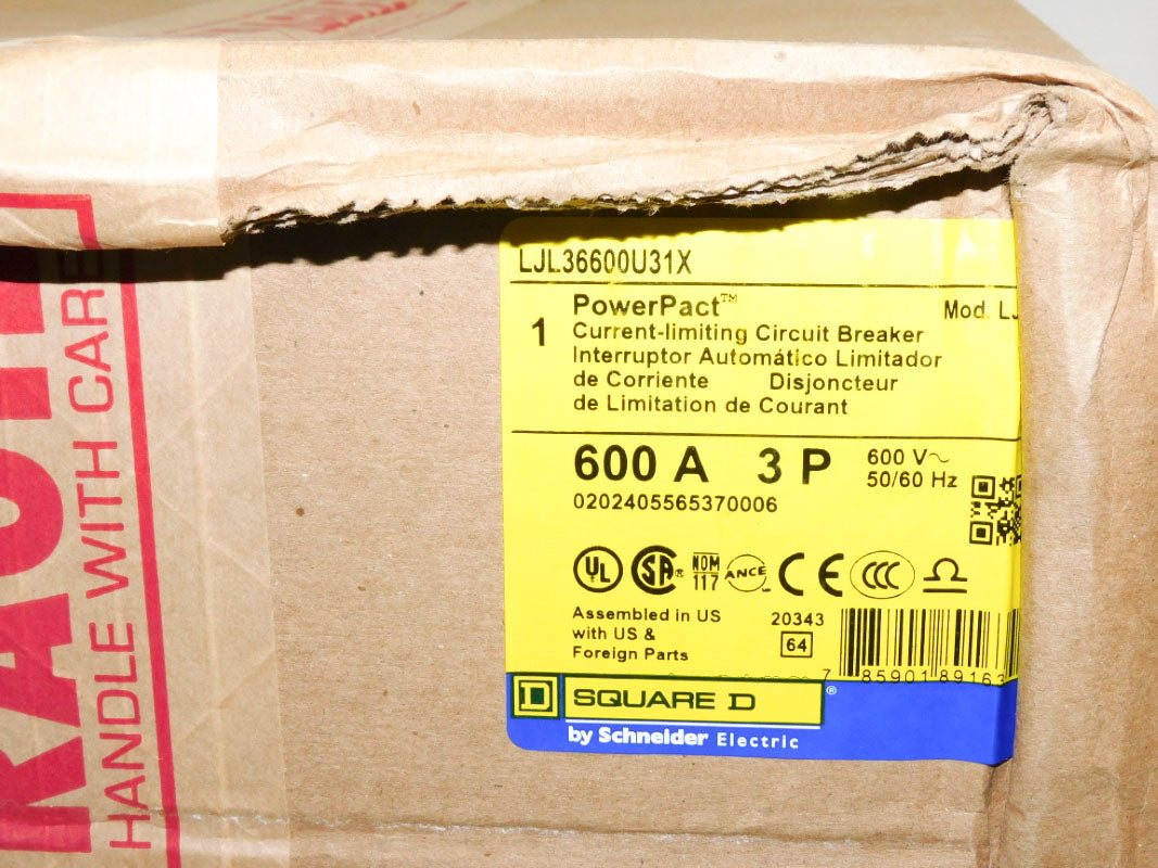 SQUARE D LJL36600U31X 600A 600V NSFS