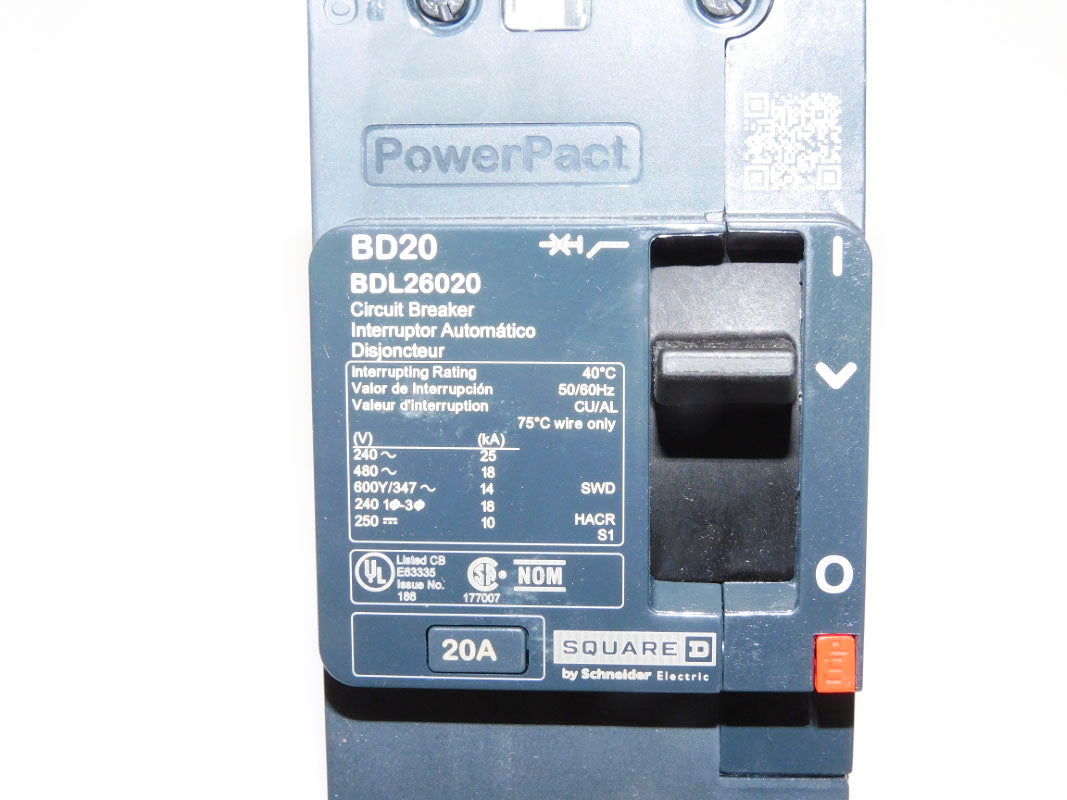 SQUARE D BDL26020 20A 480V NSMP