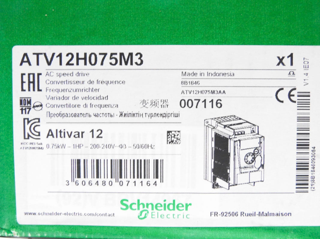 SCHNEIDER ELECTRIC ATV12H075M3 NSMP
