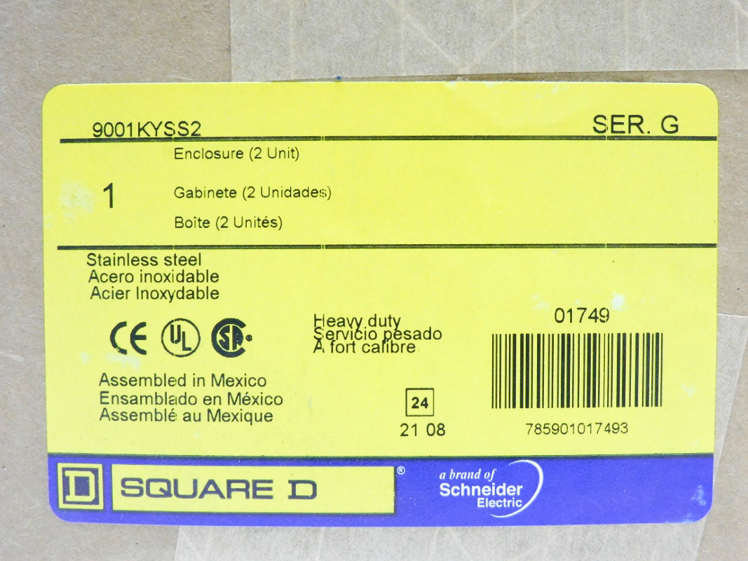 SQUARE D 9001KYSS2 SER. G NSFS