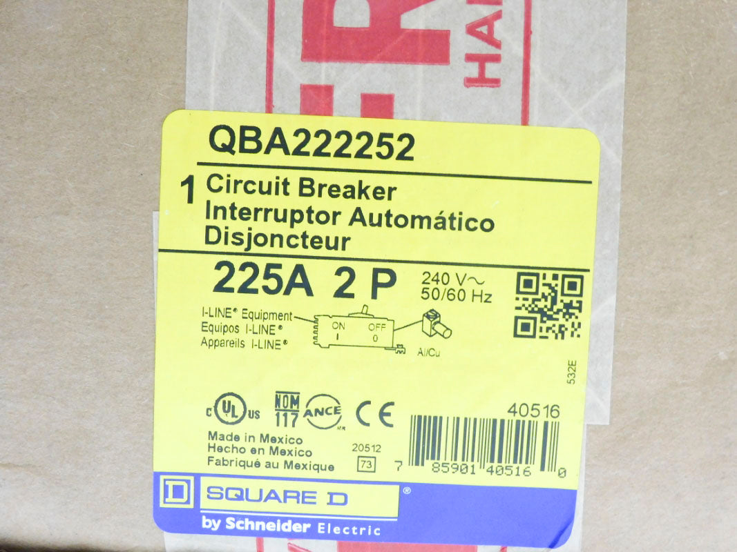 SQUARE D QBA222252 225A 240V NSFS