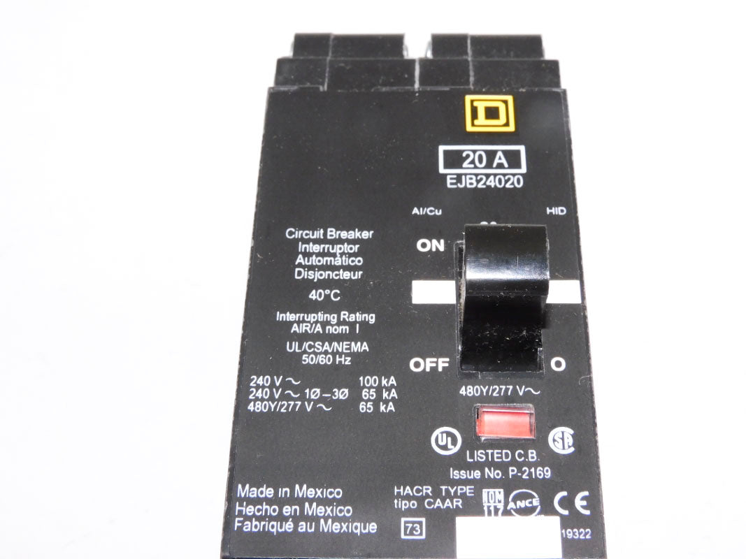 SQUARE D EJB24020 277V 20A NSMP