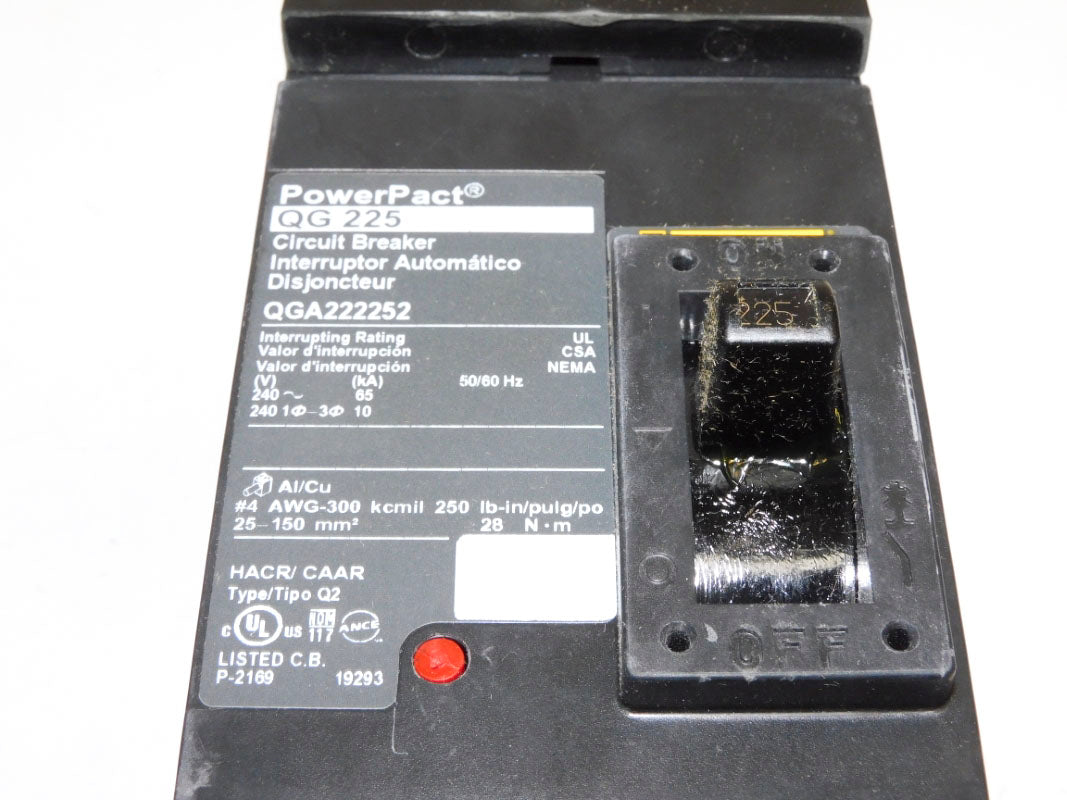 SQUARE D QGA222252 225A 240V NSMP