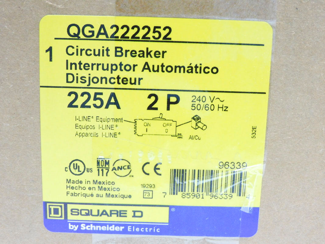 SQUARE D QGA222252 225A 240V NSMP