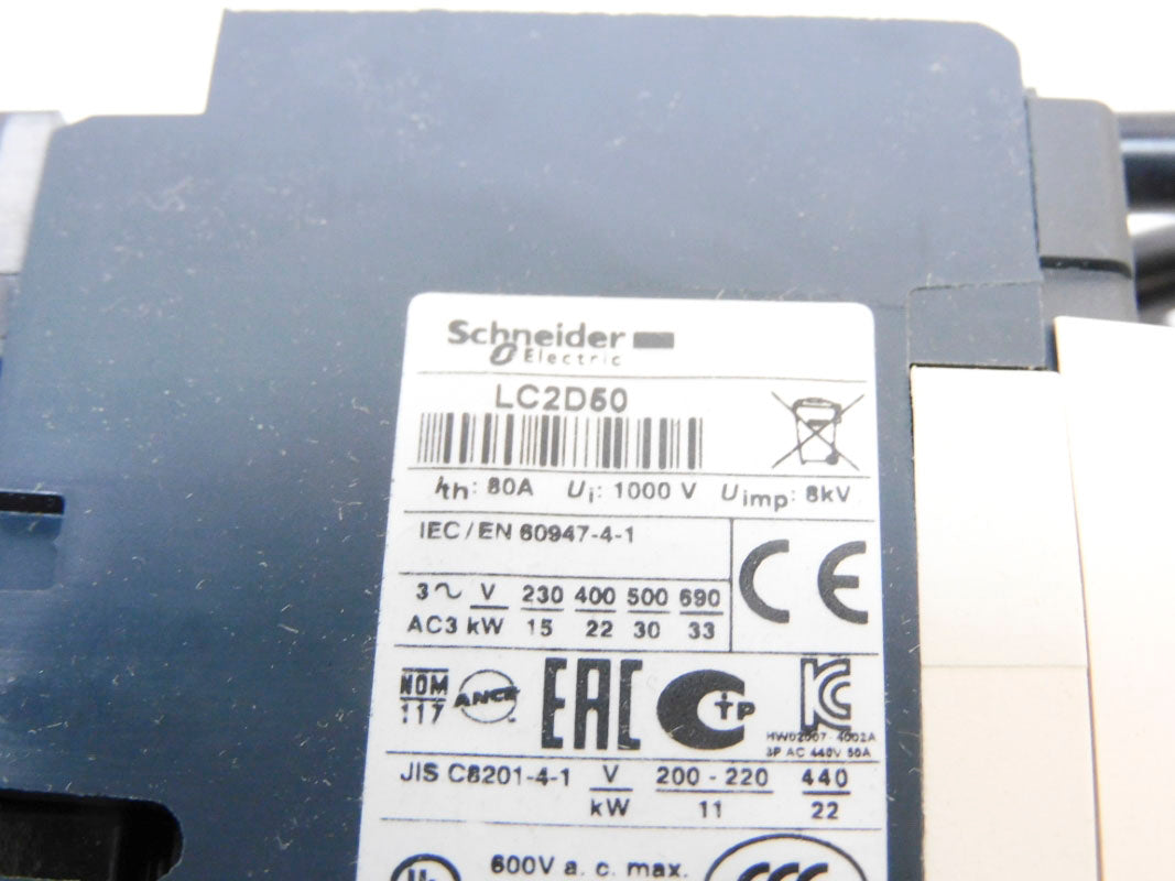 SCHNEIDER ELECTRIC LC2D50G7 120V NSMP