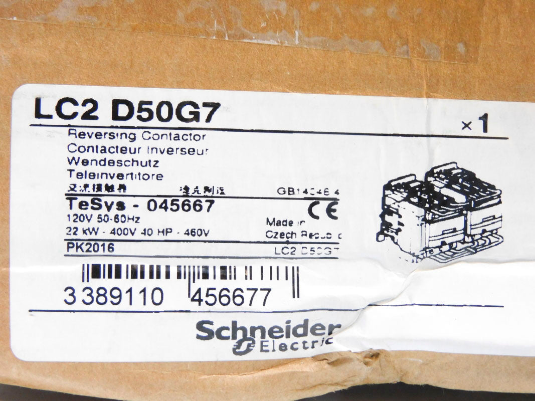 SCHNEIDER ELECTRIC LC2D50G7 120V NSMP