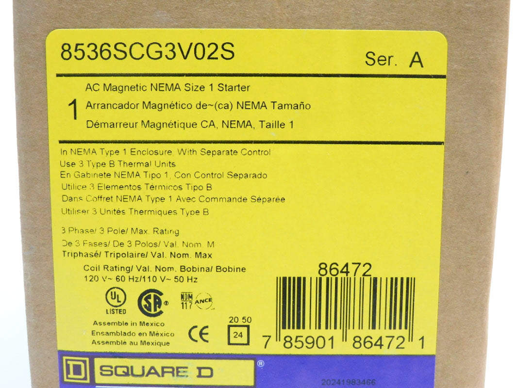 SQUARE D 8536SCG3V02S SER. A (AS PICTURED) NSMP