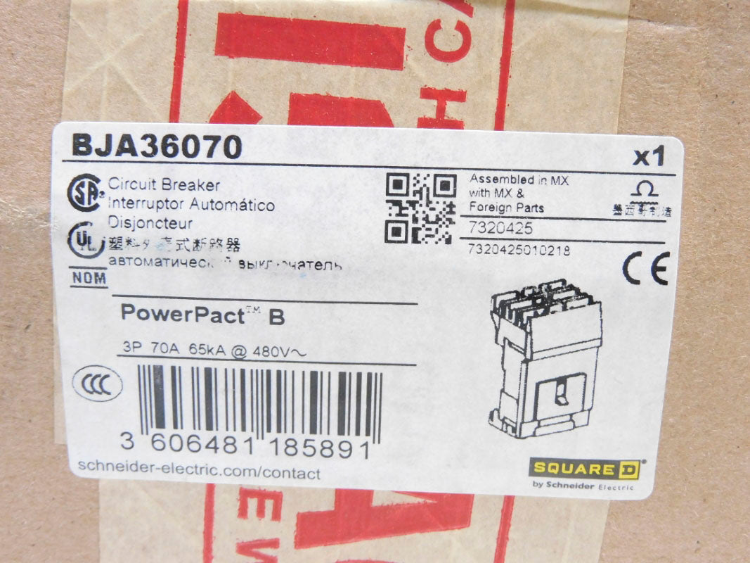 SQUARE D BJA36070 70A 480V NSFS