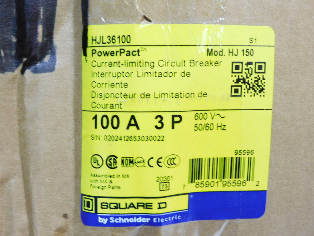 SQUARE D HJL36100 600V 100A NSMP