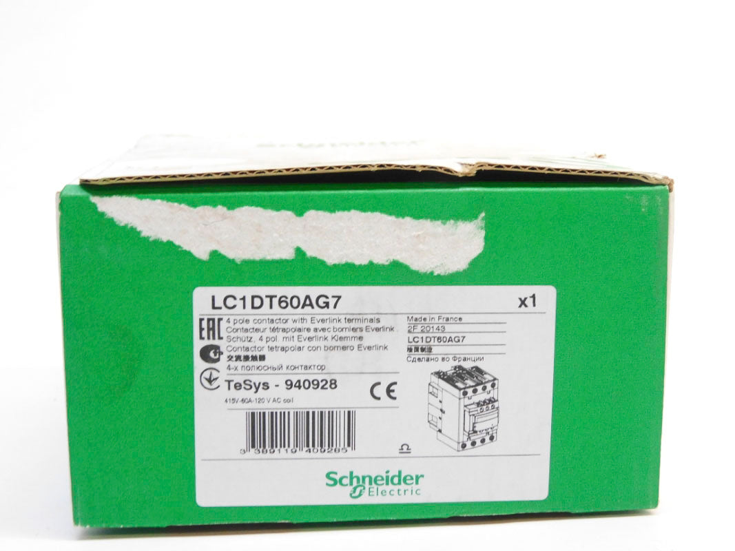 SCHNEIDER ELECTRIC LC1DT60AG7 120V (AS PICTURED) NSMP
