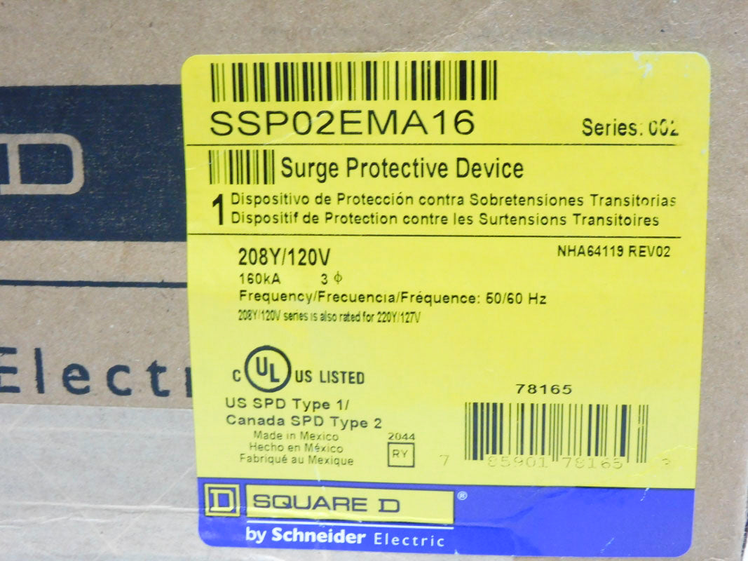SQUARE D SSP02EMA16 SER. 002 220/127V NSMP