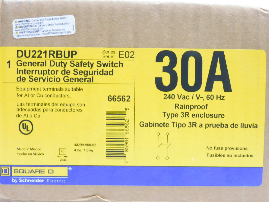 SQUARE D DU221RBUP SER. E02 NSMP