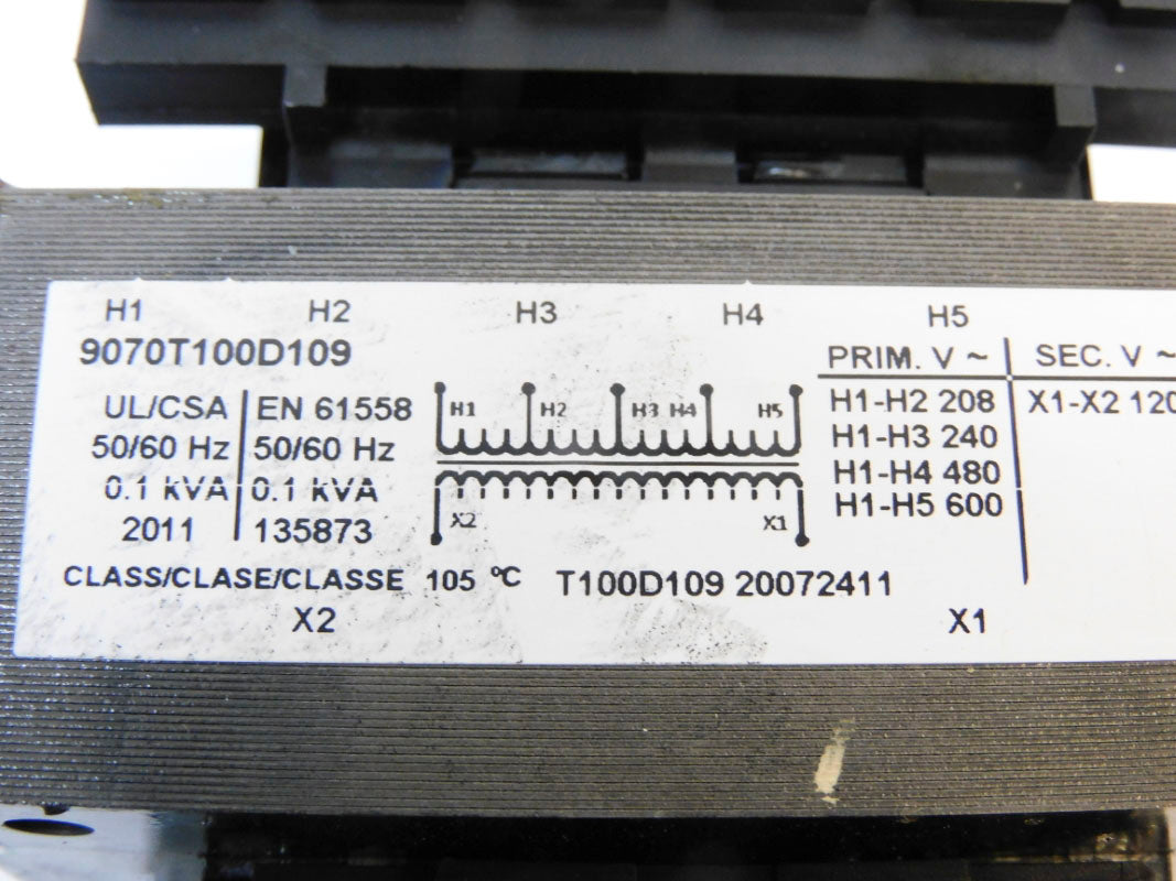 SQUARE D 9070T100D109 0.1KVA NSMP
