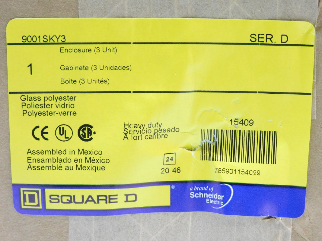 SQUARE D 9001SKY3 SER. D NSFS