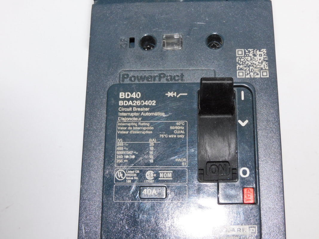 SQUARE D BDA260402 40A 480V NUPI
