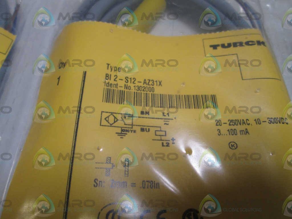 LOT OF 4 TURCK PROXIMITY SWITCH BI 2-S12-AZ31X *NEW IN FACTORY BAG*