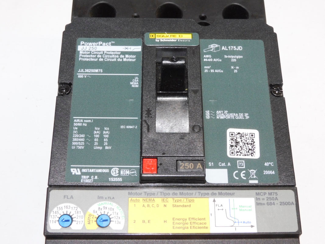 SQUARE D JJL36250M75 250A 600V NSNP