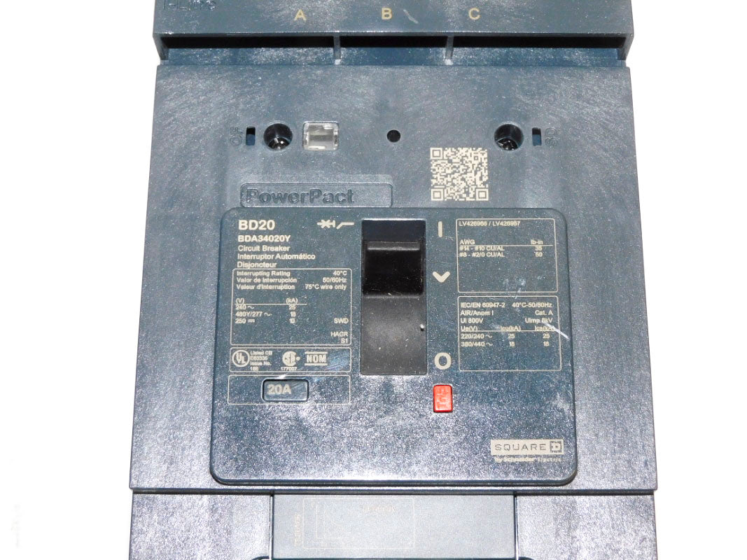 SQUARE D BDA34020Y 277V 20A NSNP