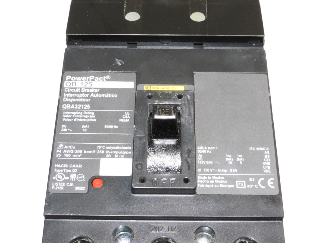 SQUARE D QBA32125 125A 240V NSNP