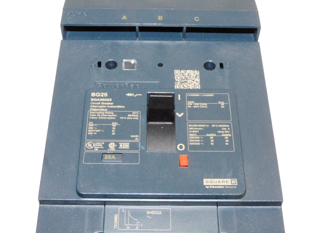 SQUARE D BGA36025 480V 25A NSNP