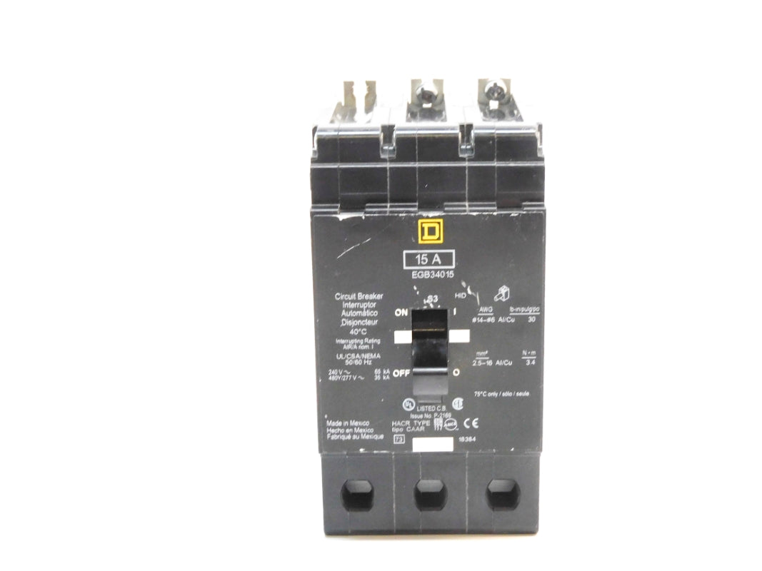 SQUARE D EGB34015 15A 480/277V (AS PICTURED) NSNP