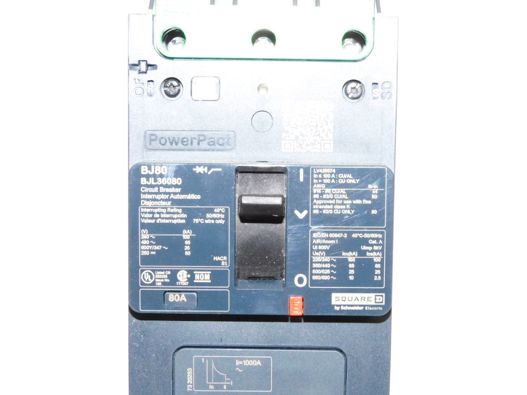 SQUARE D BJL36080 80A 480V NSNP