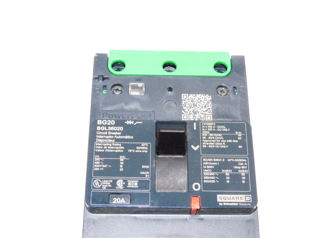 SQUARE D BGL36020 20A 480V (AS PICTURED) NSNP