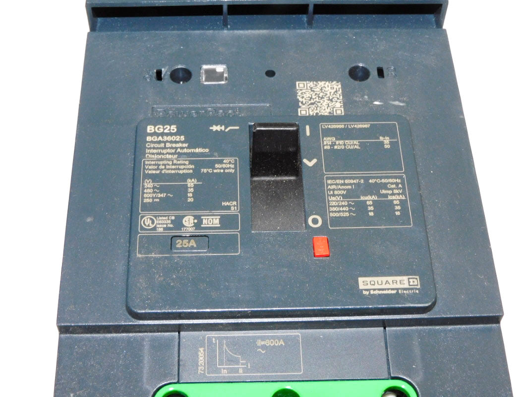 SQUARE D BGA36025 25A 480V (AS PICTURED) NSNP