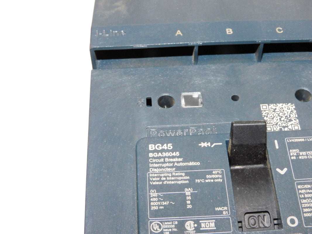 SQUARE D BGA36045 480V 45A NUPI