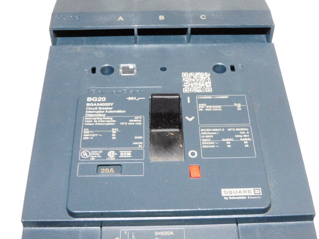 SQUARE D BGA34020Y 277V 20A NSNP