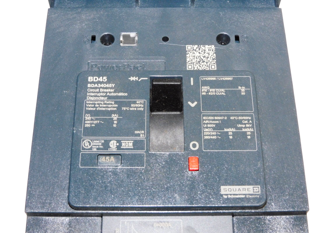 SQUARE D BDA34045Y 45A 480/277V (AS PICTURED) NSNP