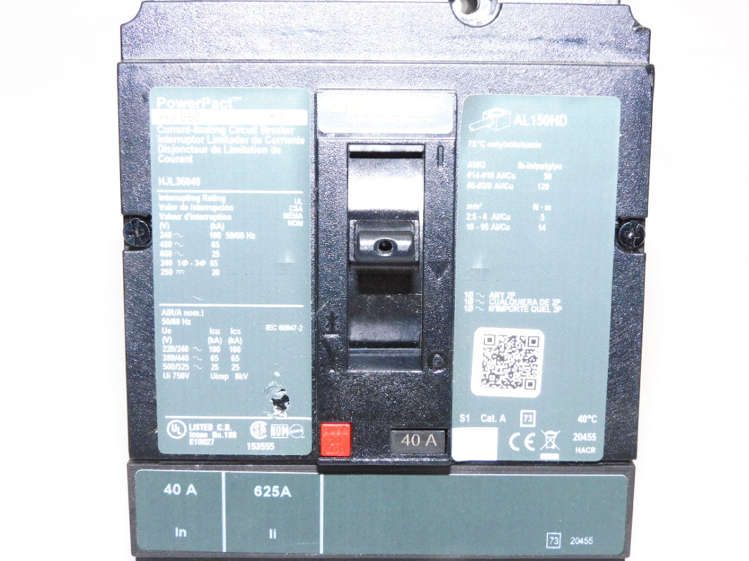 SQUARE D HJL36040 40A 600V (AS PICTURED) NSNP