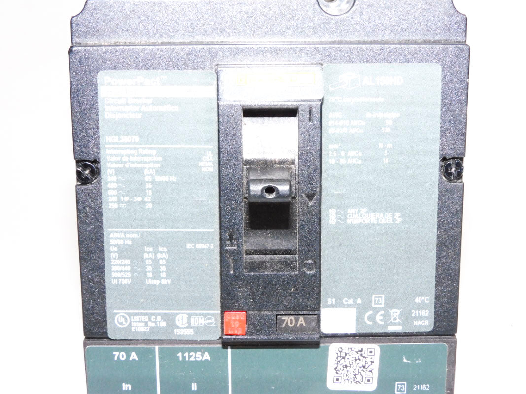 SQUARE D HGL36070 70A 600V (AS PICTURED) NSNP