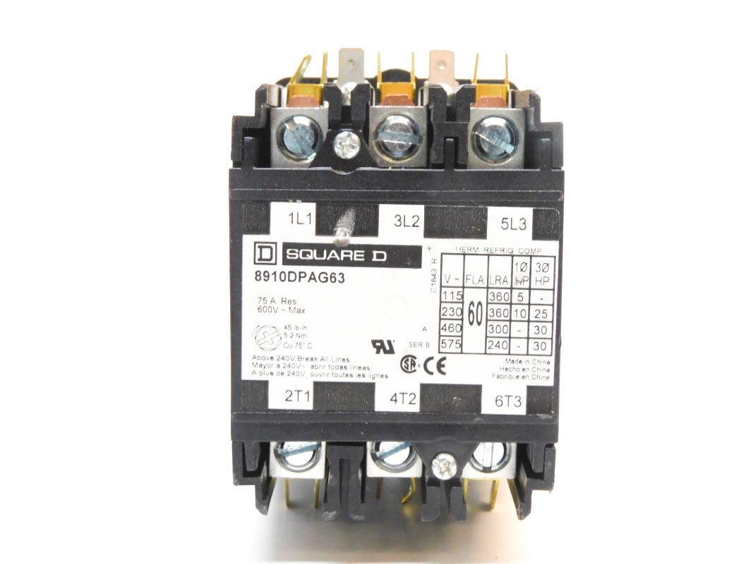 SQUARE D 8910DPAG63 SER. B 110/120V UNMP