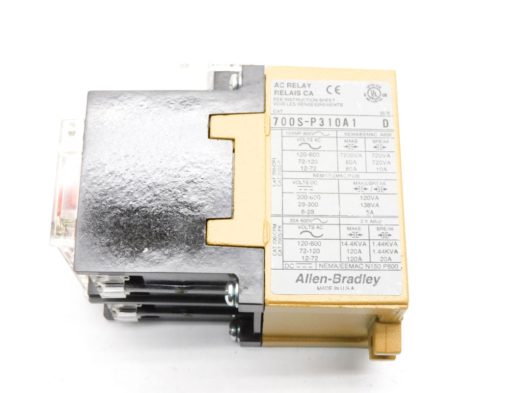 ALLEN BRADLEY 700S-P310A1 SER. D 115-120/110V (WH) NSMP