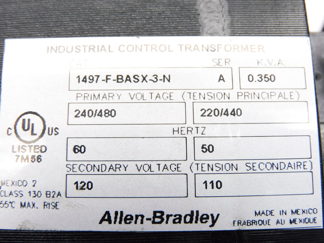 ALLEN BRADLEY 1497-F-BASX-3-N SER. A 350VA (BR/WH) NSMP