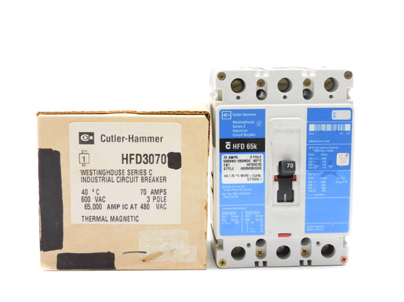 CUTLER HAMMER HFD3070 SER. C 70A 600VAC NSMP