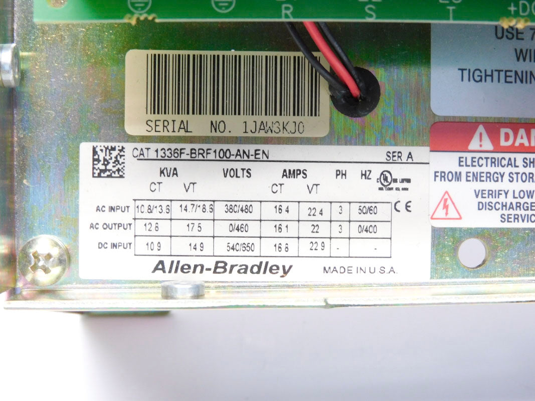 ALLEN BRADLEY 1336F-BRF100-AN-EN SER. A 380/480V 22.4A  NSNP