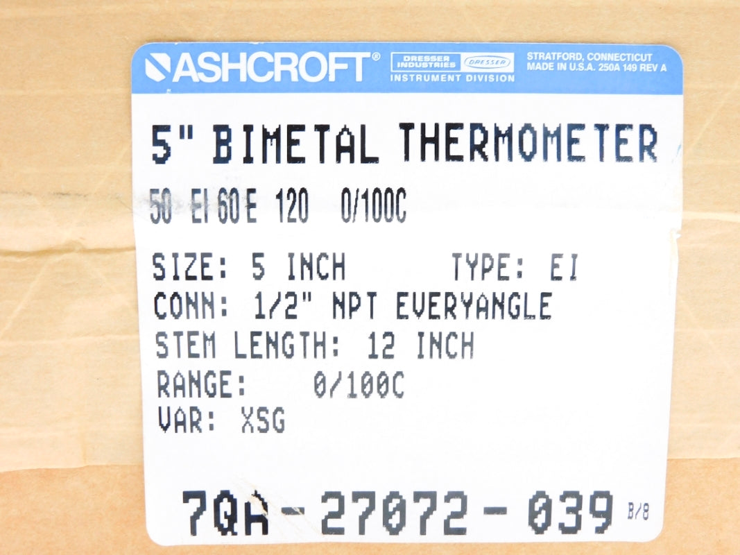 ASHCROFT 50EI60E120-0/100C 0/100C NSFS