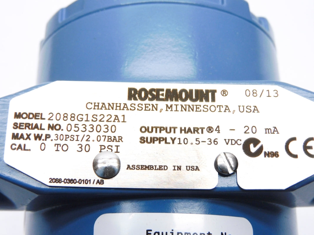 ROSEMOUNT 2088G1S22A1 0-30PSI NSMP