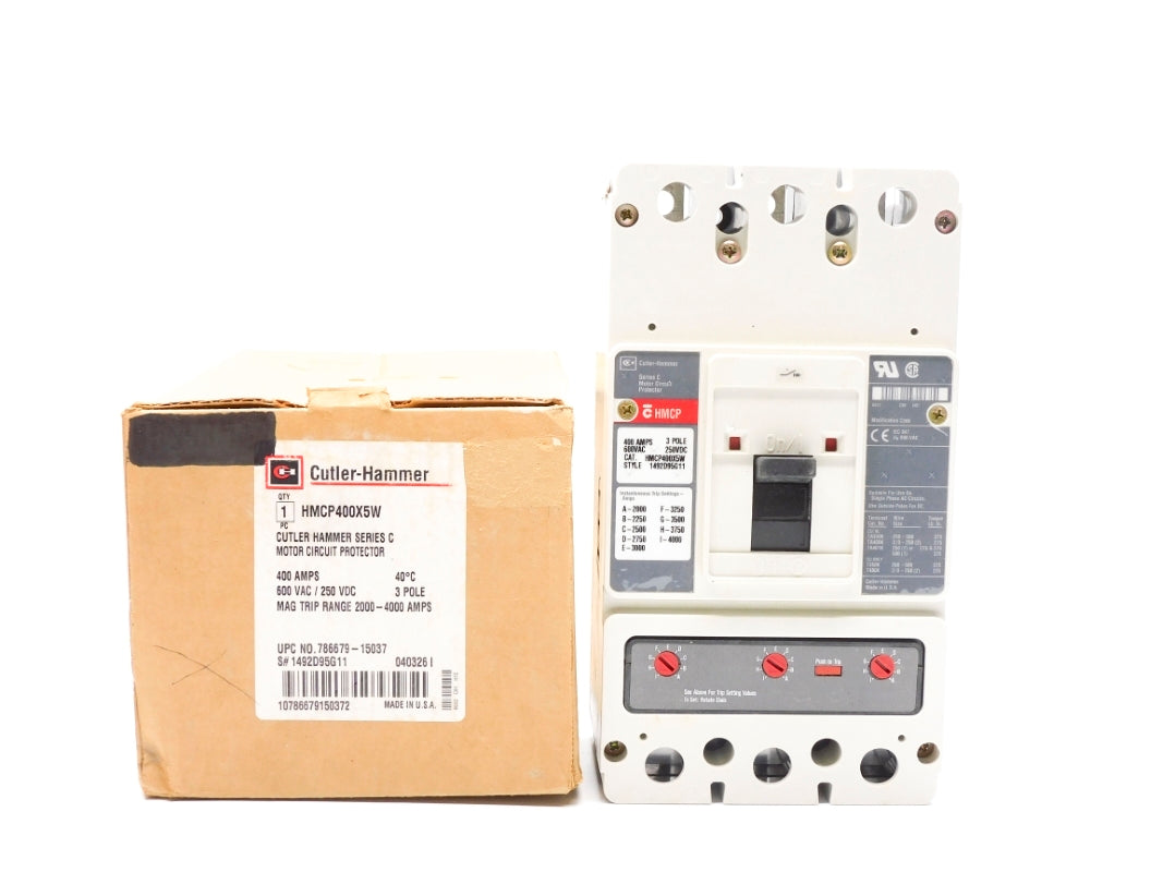 CUTLER HAMMER HMCP400X5W SER. C 400A 600VAC NSMP