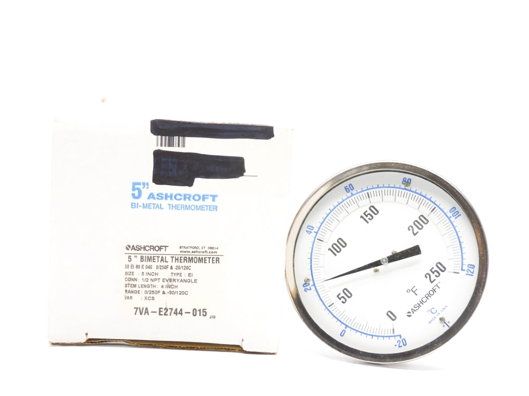 ASHCROFT 50EI60E040 0/250F -20/120C NSMP