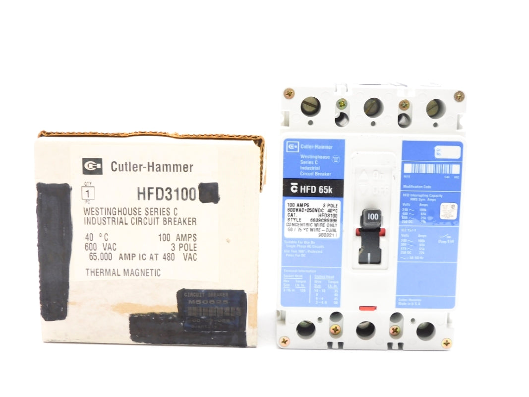 CUTLER HAMMER HFD3100 SER. C 100A 600VAC NSMP