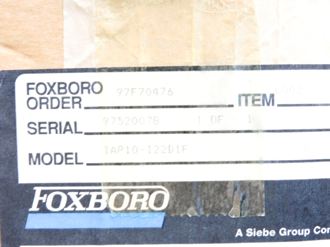 FOXBORO IAP10-I22D1F 12.5-42VDC NSMP