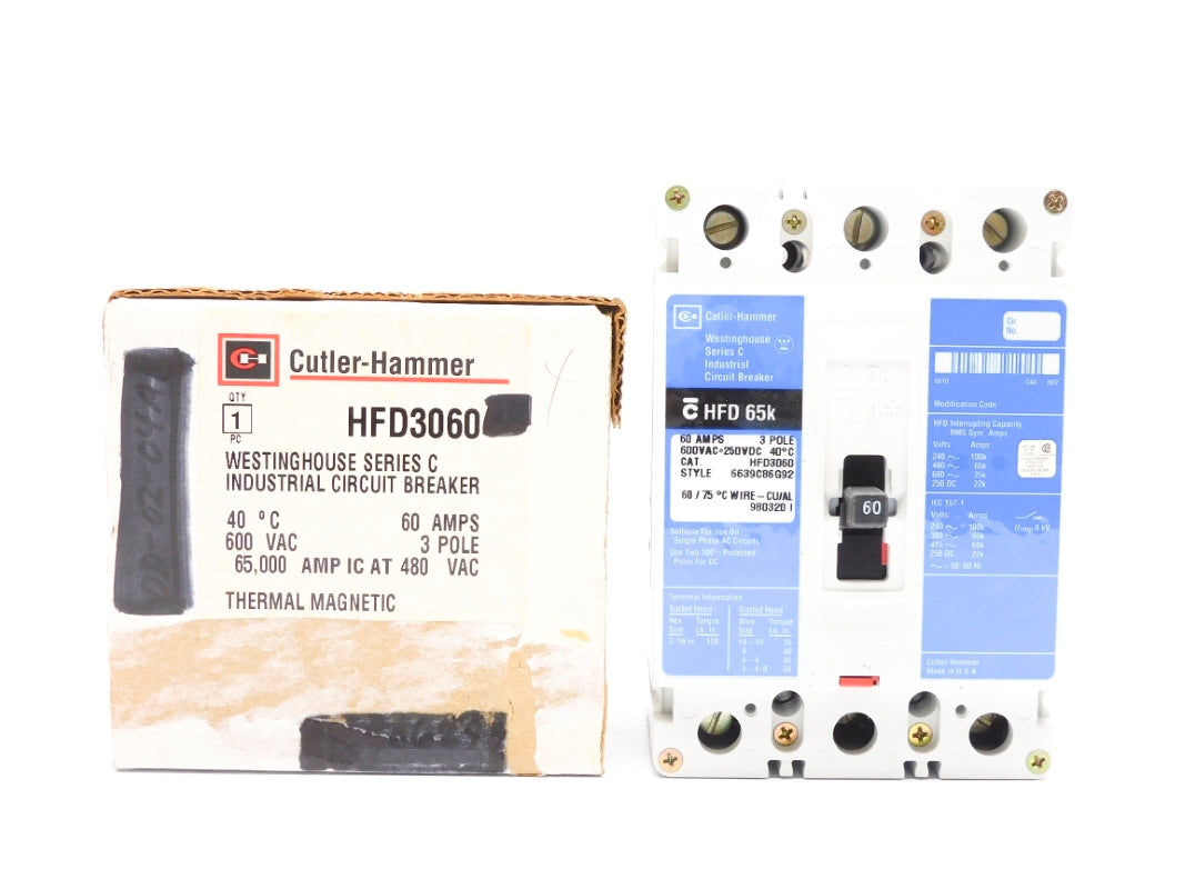 CUTLER HAMMER HFD3060 SER. C 60A 600VAC NSMP