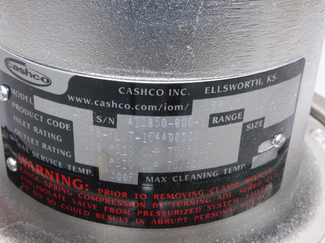 CASHCO C-BPV-FGD 20-75PSIG 3" NSNP