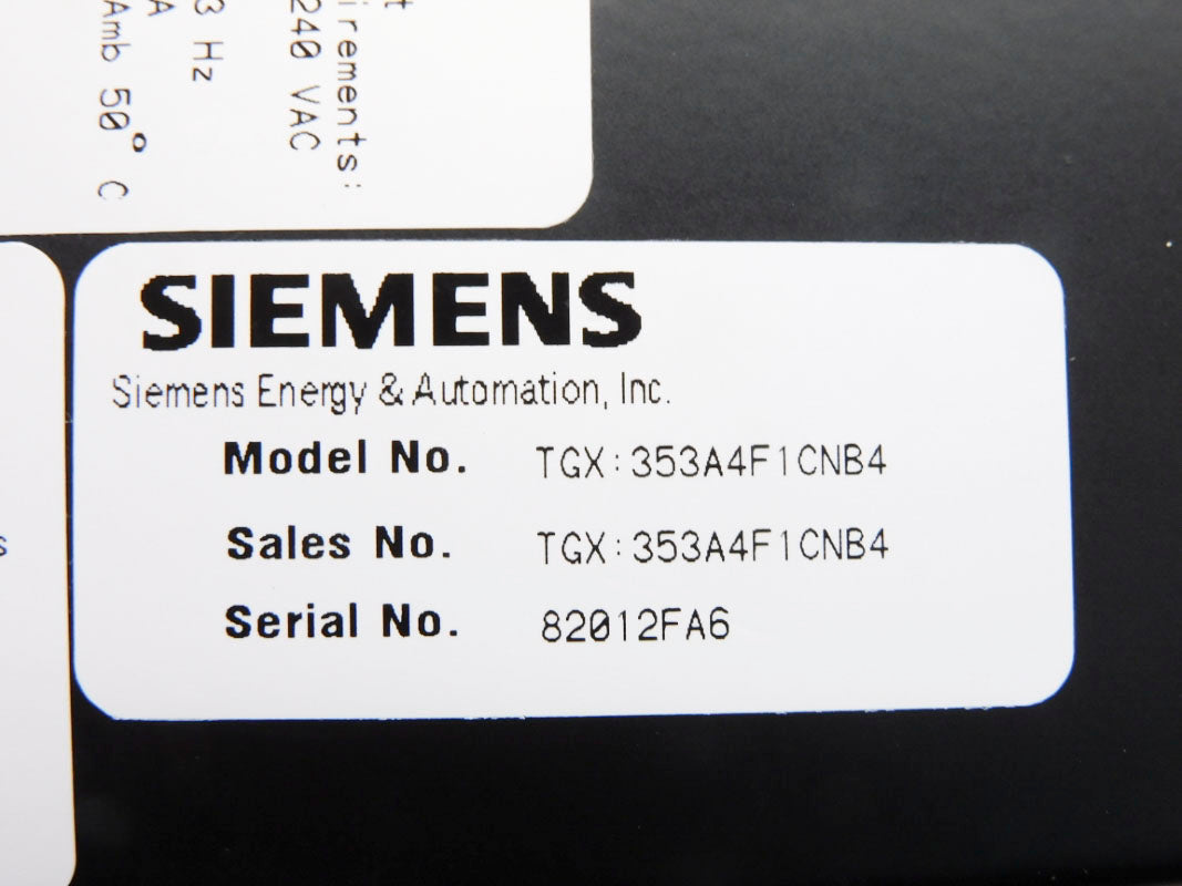 SIEMENS TGX:353A4F1CNB4 120/240VAC NSNP